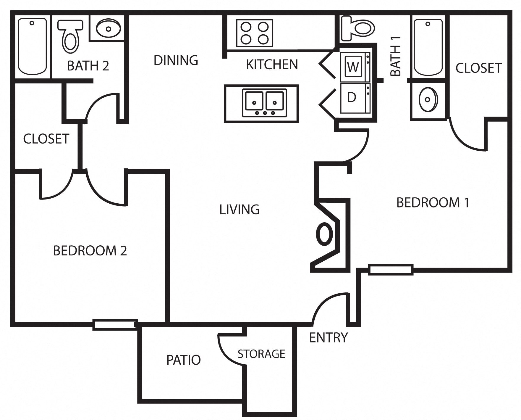 Two Bedroom | Two Bathroom